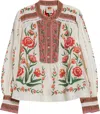 Farm Rio Printed Cotton-blend Blouse In Multi