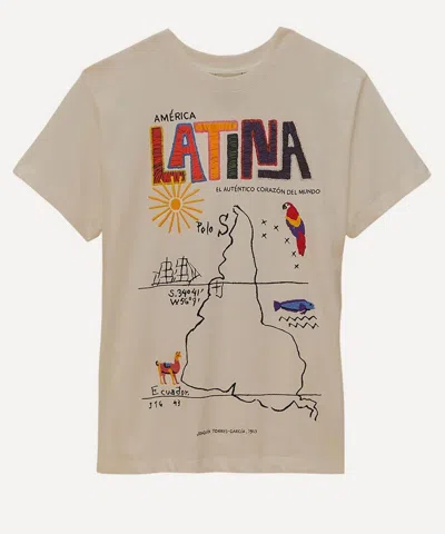 Farm Rio Women's Off-white America Latina Relaxed T-shirt