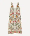 Farm Rio Women's Off-white Delicate Forest Linen Maxi Dress In Neutral