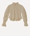 Farm Rio Women's Off-white Long Sleeve Blouse In Neutral
