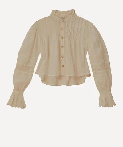 Farm Rio Women's Off-white Long Sleeve Blouse