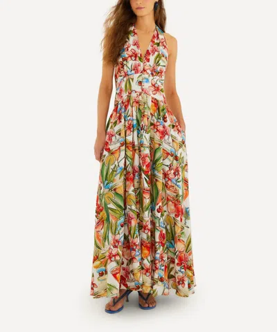 Farm Rio Women's Off-white Cocktail Maxi Dress In Multi