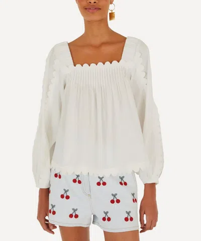 Farm Rio Women's Off-white Long-sleeve Blouse