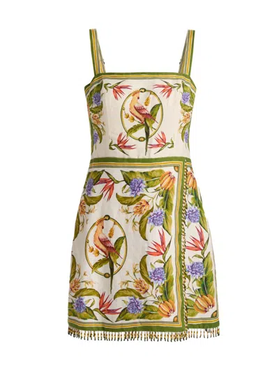 Farm Rio Women's Printed Linen Sheath Minidress In Multi