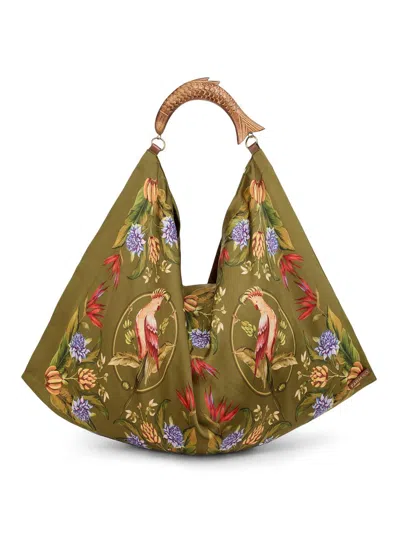 Farm Rio Women's Satin Scarf Medium Bag