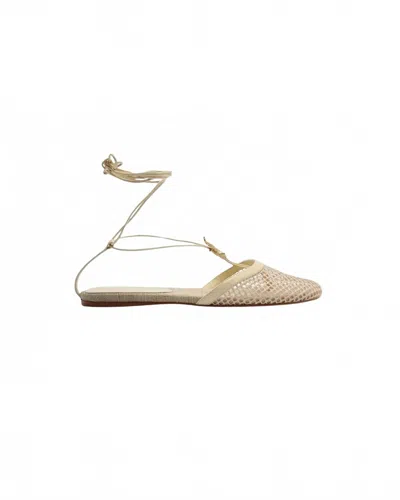 Farm Rio Women's Sea Lace Up Mules In Ivory In Brown