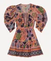 Farm Rio Women's Seashell Tapestry Pink Mini-dress