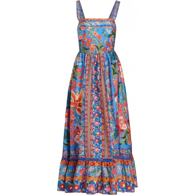 Farm Rio Women's Stitched Garden Tiered Maxi Dress In Multi