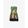 Farm Rio Womens Coconut Tree Flow Flow Fringe Strapless Linen Top
