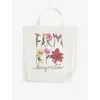 Farm Rio Womens Multicoloured Floral Pattern Cotton Tote Bag