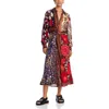 Farm Rio Miranda Mixed Printed Button Front Midi Dress In Multi