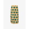 Farm Rio Womens  Pineapple Crochet Woven Midi Skirt In Multi