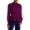 Farm Rio Ruffle Smocked Blouse In Multi