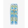 Farm Rio Womens  Tropicance Drawstring Linen-blend Trousers