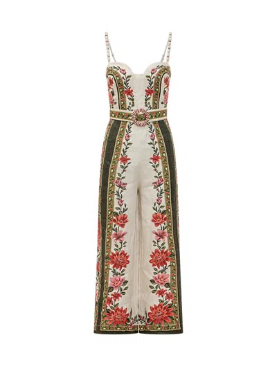 Farm Rio Wonder Rio Jumpsuit In White