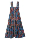 Farm Rio Wonderful Bouquet Floral Ruffled Maxi Dress In Multi