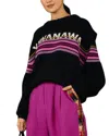 Farm Rio Wool-blend Yawanawa Sweater In Black