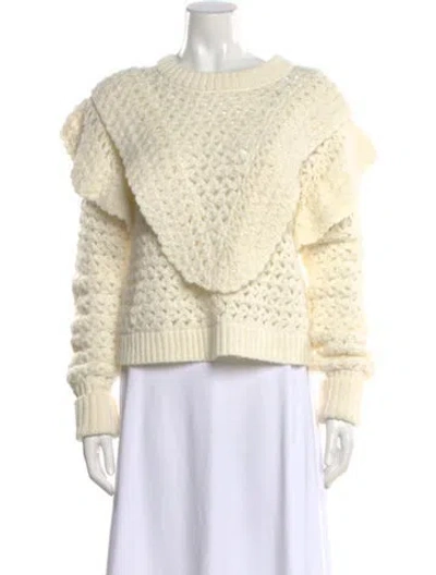 Pre-owned Farm Rio Wool Patterned Sweater W/ Tags In Neutral