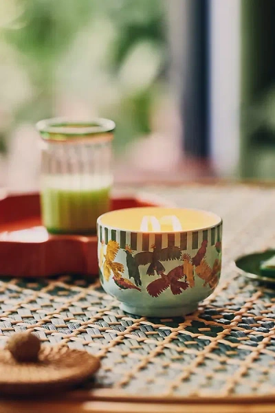 Farm Rio X Anthropologie Fresh Ocean Waves & Bergamot Ceramic Candle In Multi