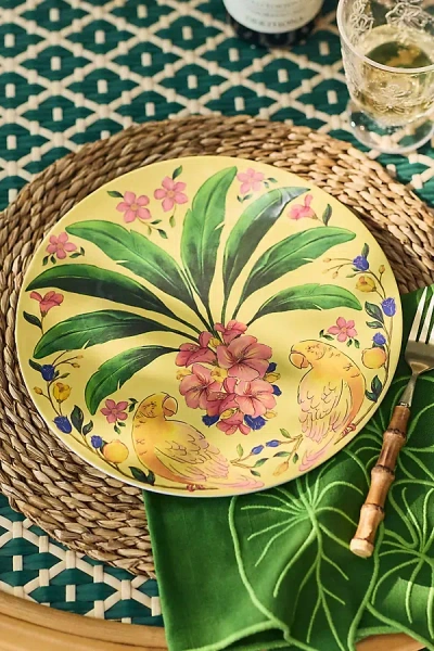 Farm Rio X Anthropologie Melamine Dinner Plates, Set Of 4 In Multi