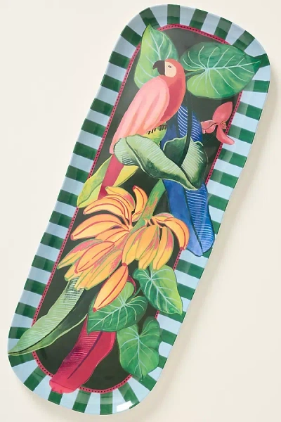 Farm Rio X Anthropologie Melamine Rectangle Platter In Multi