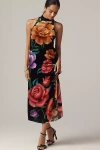 Farm Rio X Anthropologie Mock-neck Printed Column Dress In Multi