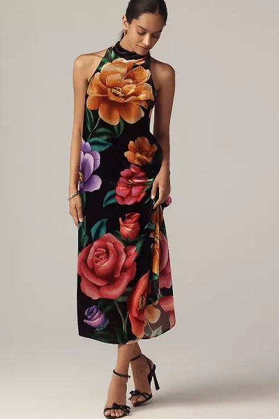 Farm Rio X Anthropologie Mock-neck Printed Column Dress In Multi