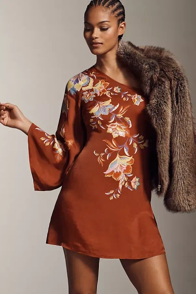 Farm Rio X Anthropologie One-shoulder Mini Dress In Multi