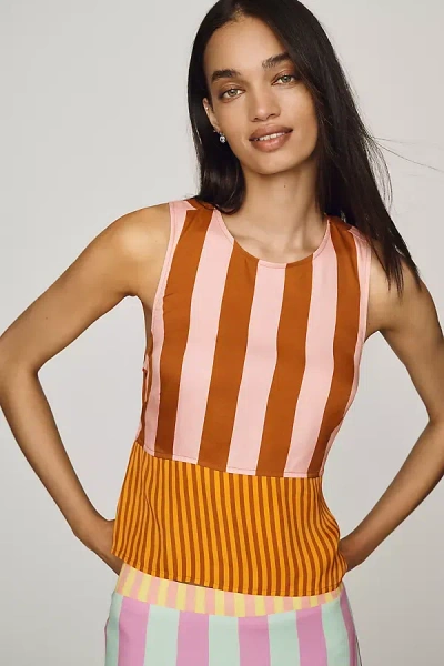Farm Rio X Anthropologie Open-back Tank Top In Multi