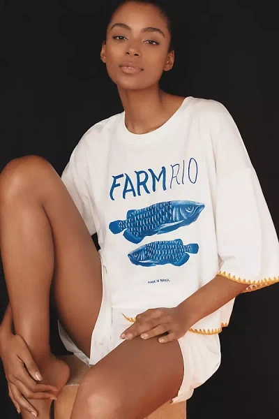 Farm Rio X Anthropologie Oversized Cropped Graphic Tee