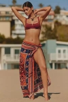 Farm Rio X Anthropologie Silky Scarf Sarong In Multi