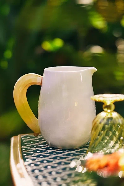 Farm Rio X Anthropologie Stoneware Pitcher In White