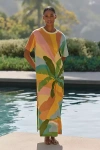 Farm Rio X Anthropologie T-shirt Maxi Dress In Multi