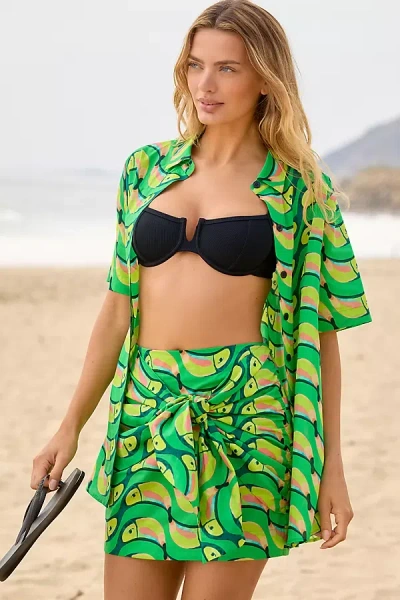 Farm Rio X Anthropologie Tucabacana Tie-front Mini Skirt
