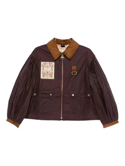 Farm Rio X Barbour Thais Corduroy-collar Jacket In Brown
