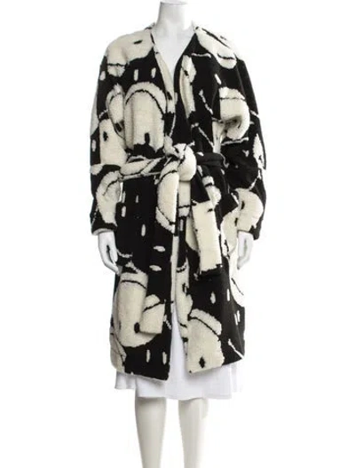 Pre-owned Farm Rio X Smiley Graphic Print Coat