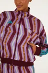 Farm Rio Zig Zag Stripes Lilac Adidas Tiro Jacket In Multi