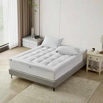 Farm To Home 100% Cotton Polyester 2" Mattress Topper In White