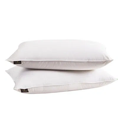 Farm To Home 100% Cotton Softy-around Medium Firm Support Pillow (set Of 2) In White