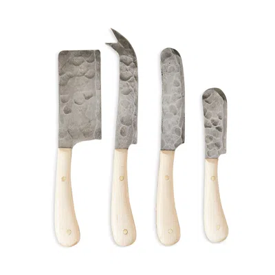 Farmhouse Pottery 4 Pc Forged Cheese Knife Set In Natural