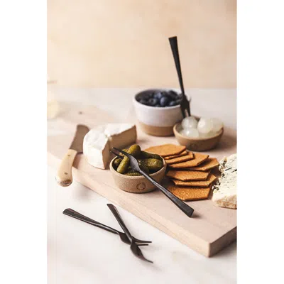 Farmhouse Pottery 4 Pc Forged Cocktail Fork Set In Black
