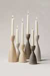 Farmhouse Pottery Candlestick In Grey