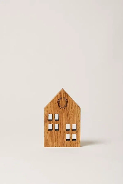 Farmhouse Pottery Crafted Wooden Houses In Brown