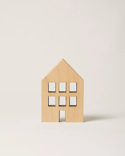 Farmhouse Pottery Crafted Wooden Houses In Neutral