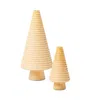Farmhouse Pottery Farmhouse Mini 2 Pc Wooden Tree Set In Tan