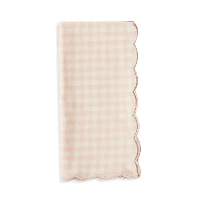 Farmhouse Pottery Petite Gingham Napkin, Set Of 4 In Pink