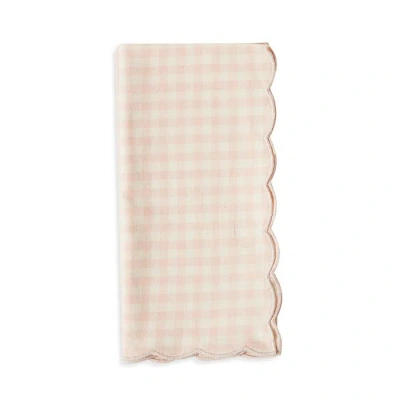 Farmhouse Pottery Petite Gingham Napkin, Set Of 4 In Light/pastel Brown