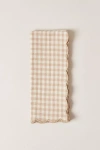 Farmhouse Pottery Petite Gingham Scalloped Napkins In Brown
