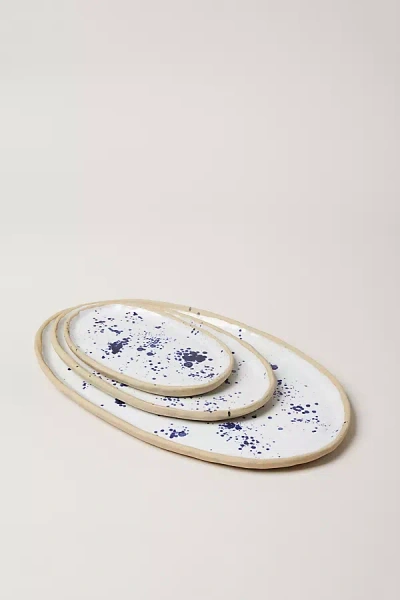 Farmhouse Pottery Spattered Platter In White