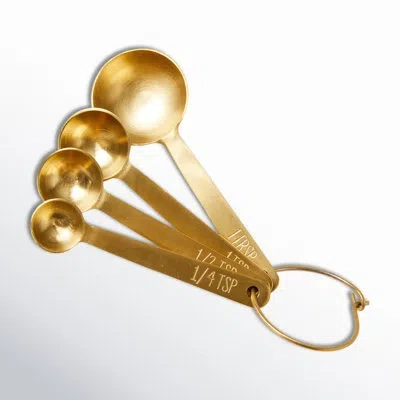 Farmhouse Pottery Stowe Measuring Spoons In Brushed Gold